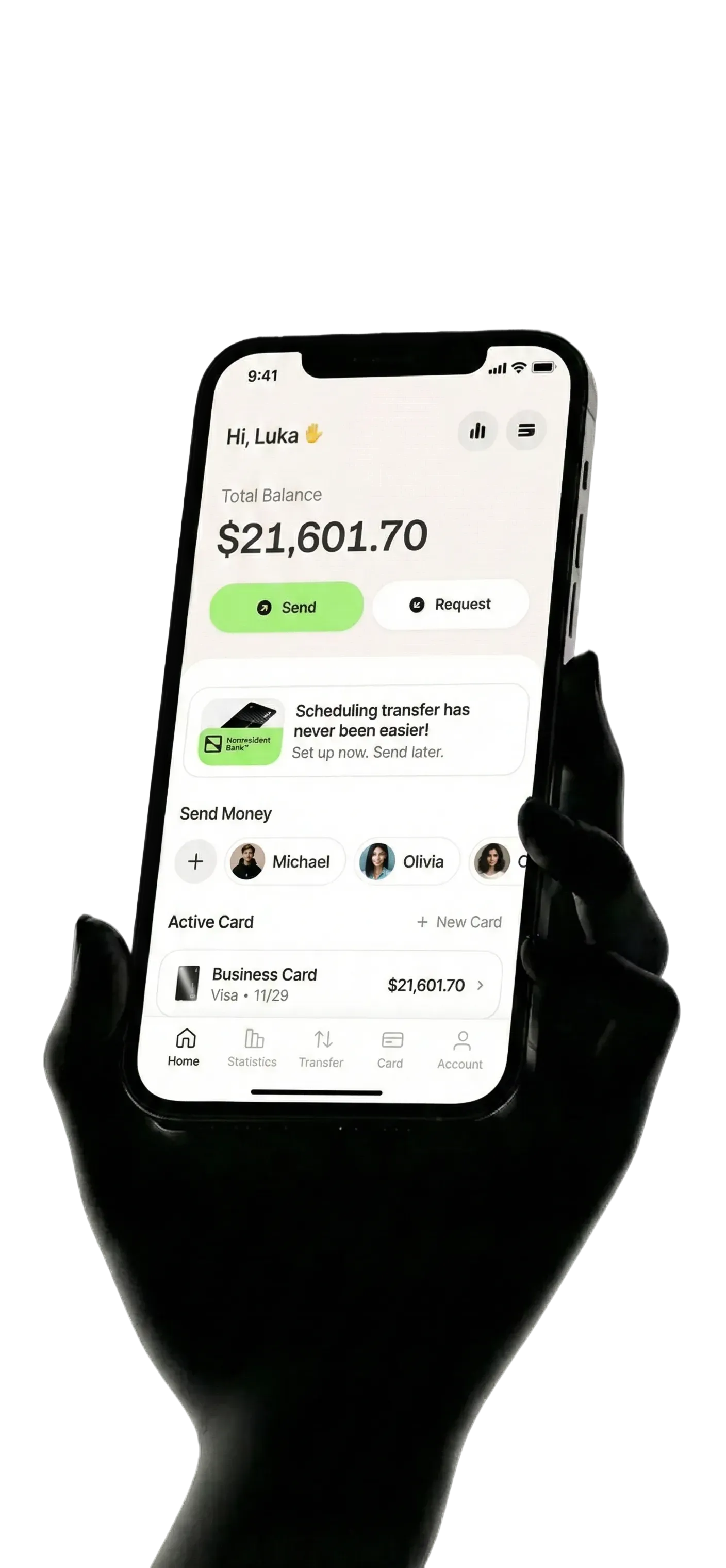 Banking app on phone